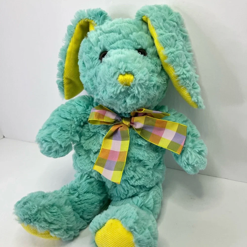 Homerbest Easter Bunny Rabbit Floppy Ears Plush Stuffed Animal Toy 14” Teal Blue